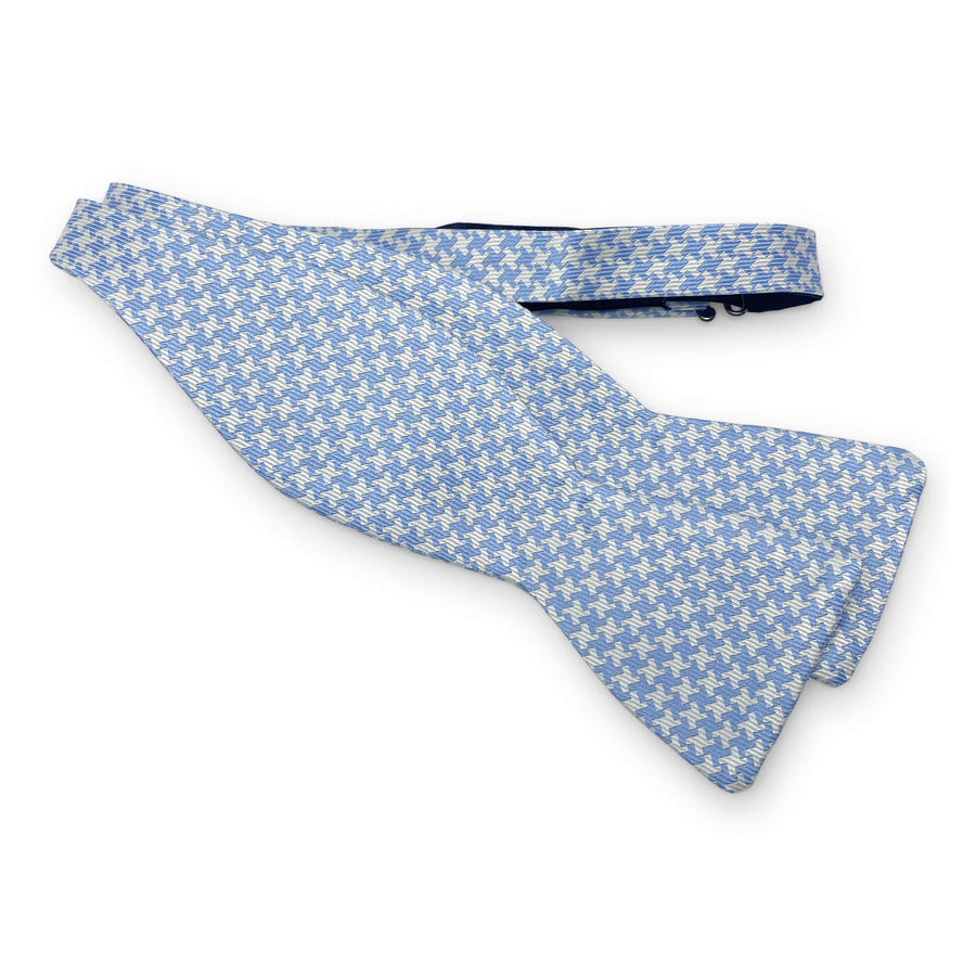 Gatsby Houndstooth: Bow Tie - Light Blue