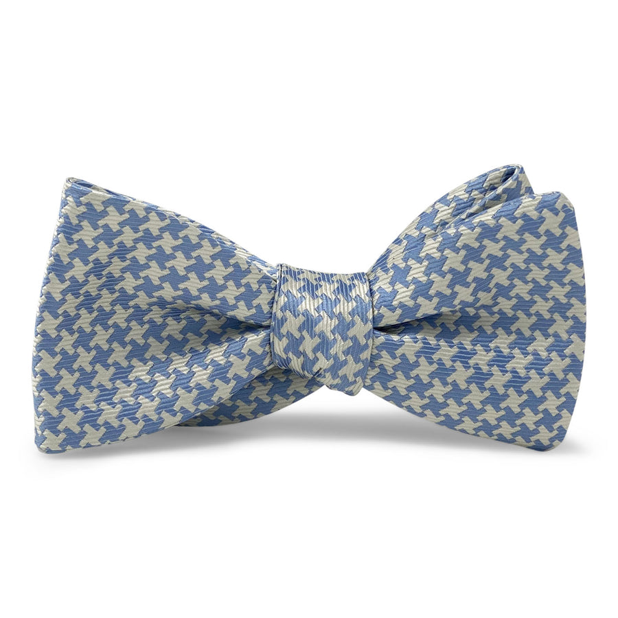 Gatsby Houndstooth: Bow Tie - Light Blue