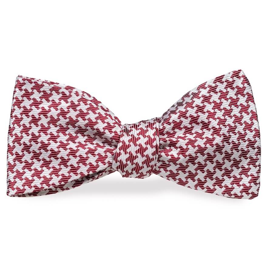 Gatsby Houndstooth: Bow Tie - Crimson