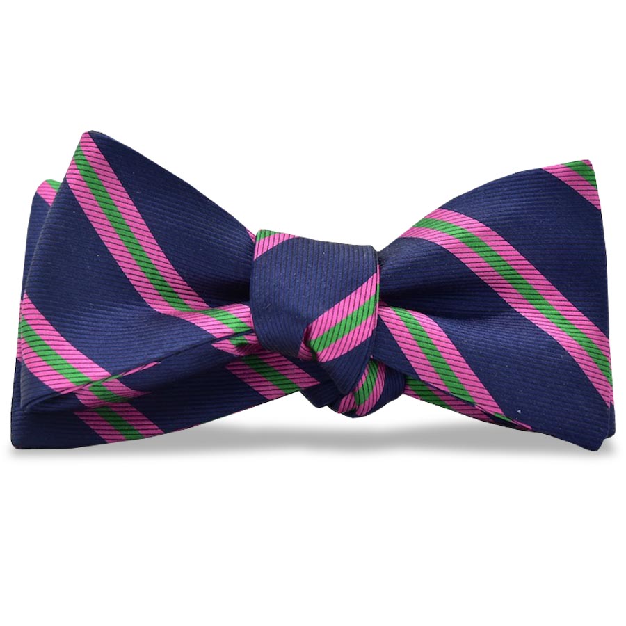 Pink and store green bow tie