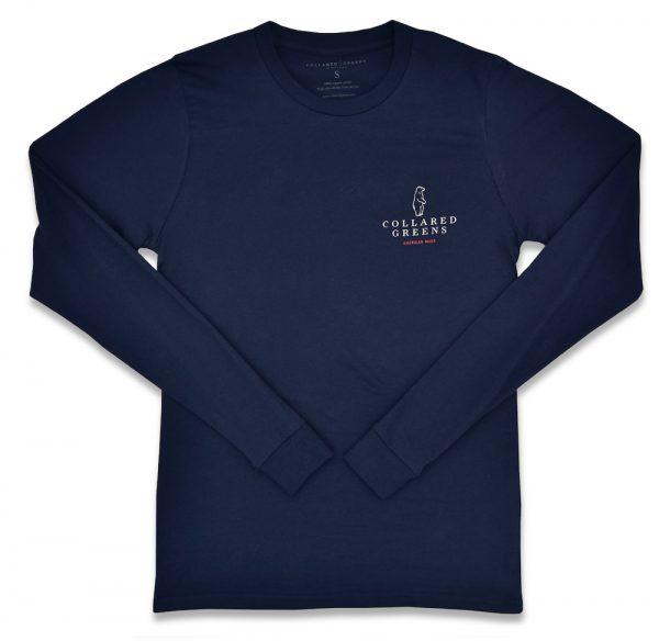 Trout Flag: Kid's Long Sleeve T-Shirt - Navy