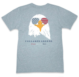 Bald Eagle: Short Sleeve T-Shirt - Gray