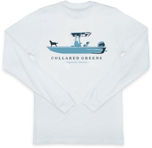 Weekend Skiff: Long Sleeve T-Shirt - White