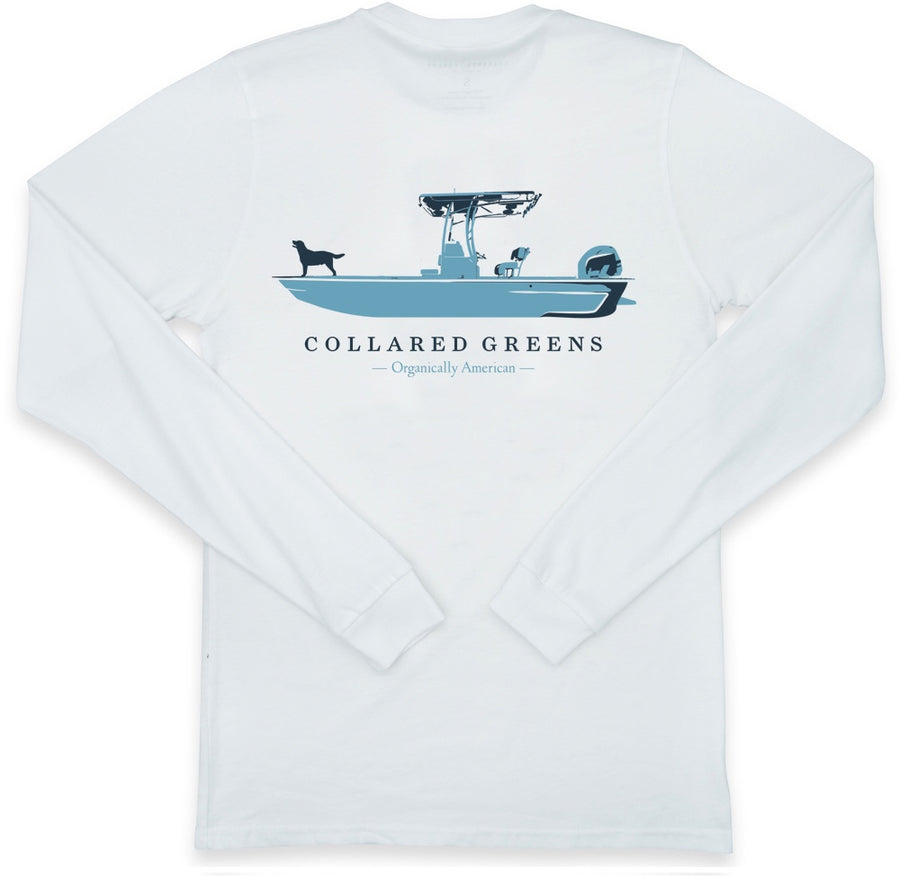 Weekend Skiff: Long Sleeve T-Shirt - White