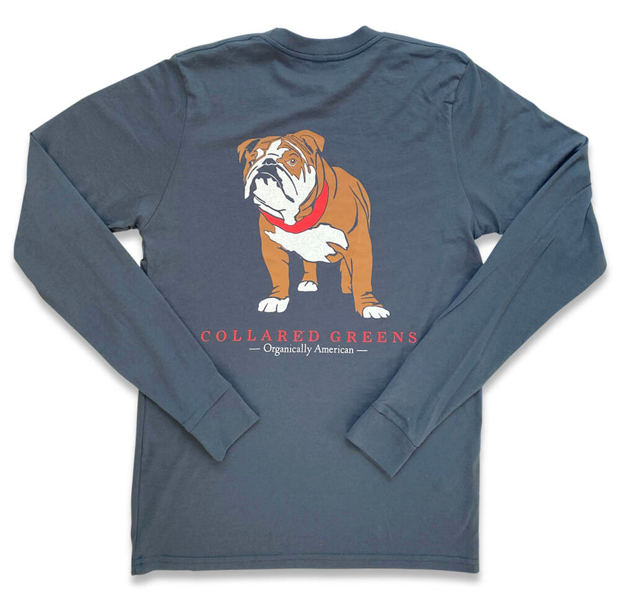 Bulldog Blues: Long Sleeve T-Shirt - Steel Blue