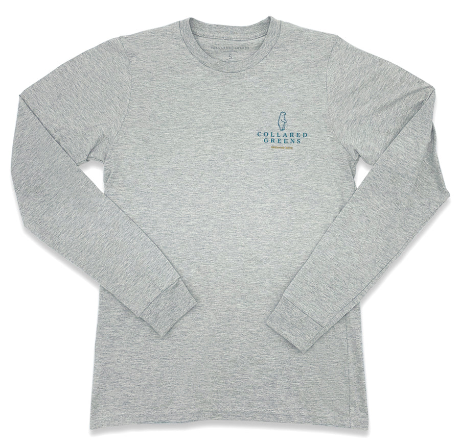 Deep Woods Angler: Long Sleeve T-Shirt - Gray
