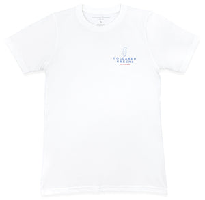 Blue Crab: Short Sleeve T-Shirt - White