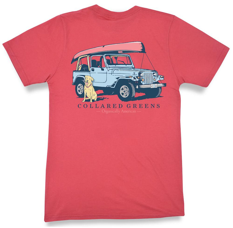 Jeep Dog: Short Sleeve T-Shirt - Coral