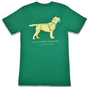 Good Boy: Yellow Lab: Short Sleeve T-Shirt - Kelly Green