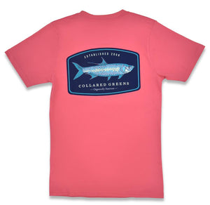 Tarpon Badge: Short Sleeve T-Shirt - Coral