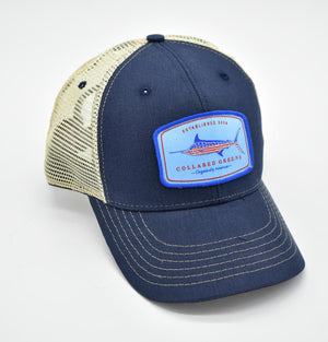American Marlin: Badged Trucker Cap - Navy