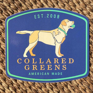 Yellow Lab: Sticker - Navy