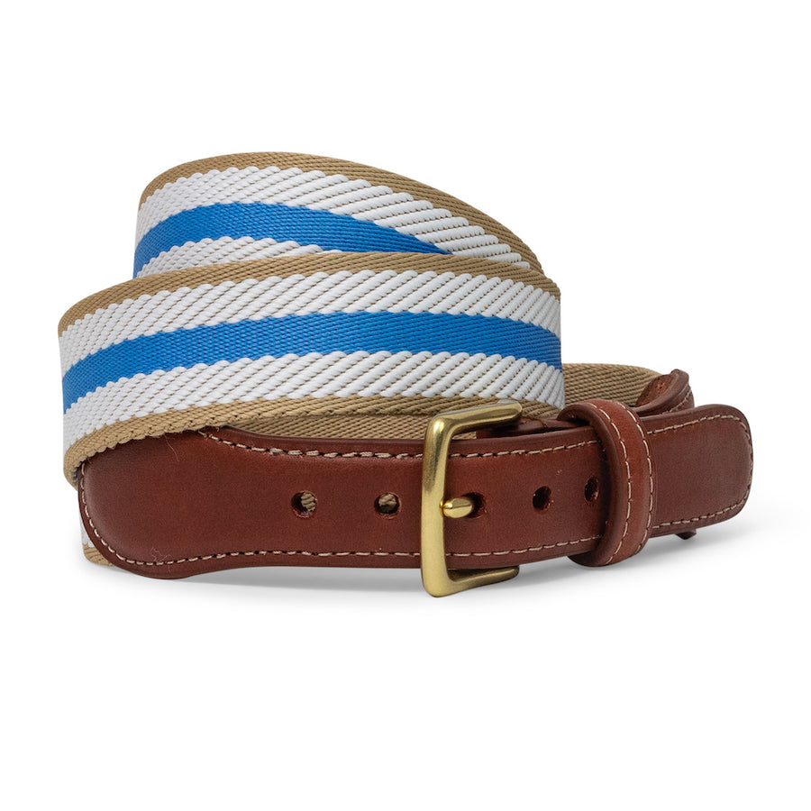 Dockside: Belt - Light Blue/White/Tan