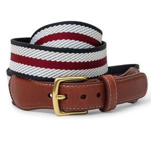 Dockside: Belt - Maroon/White/Black