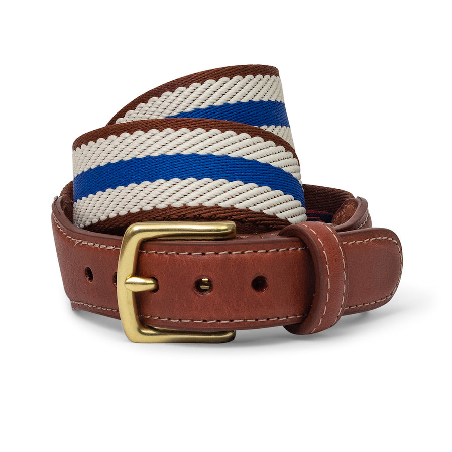 Dockside: Belt - Navy/Ivory/Brown