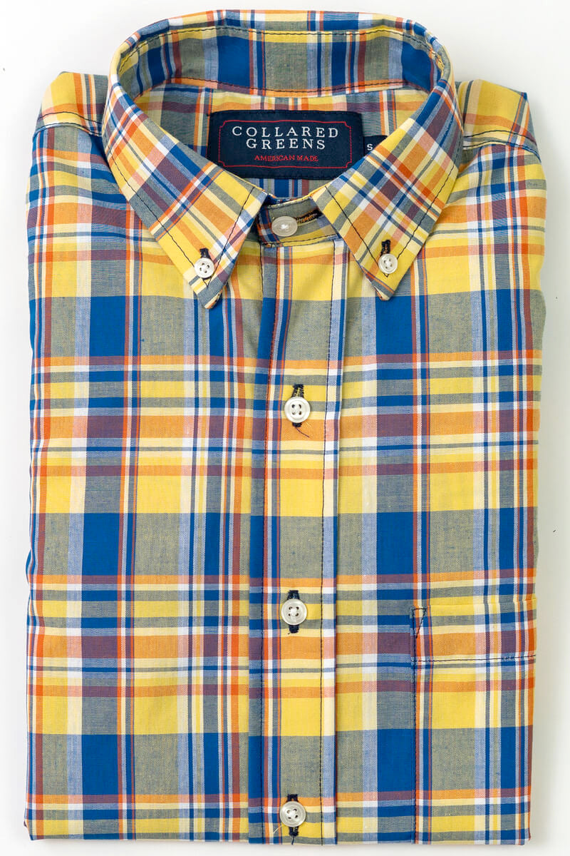 Bailey: Brookline Button Down - Blue/Yellow