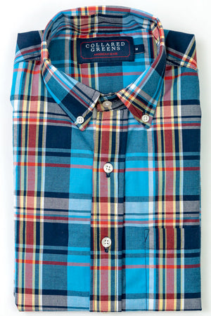 Gordon: Brookline Button Down - Blue/Navy (S)