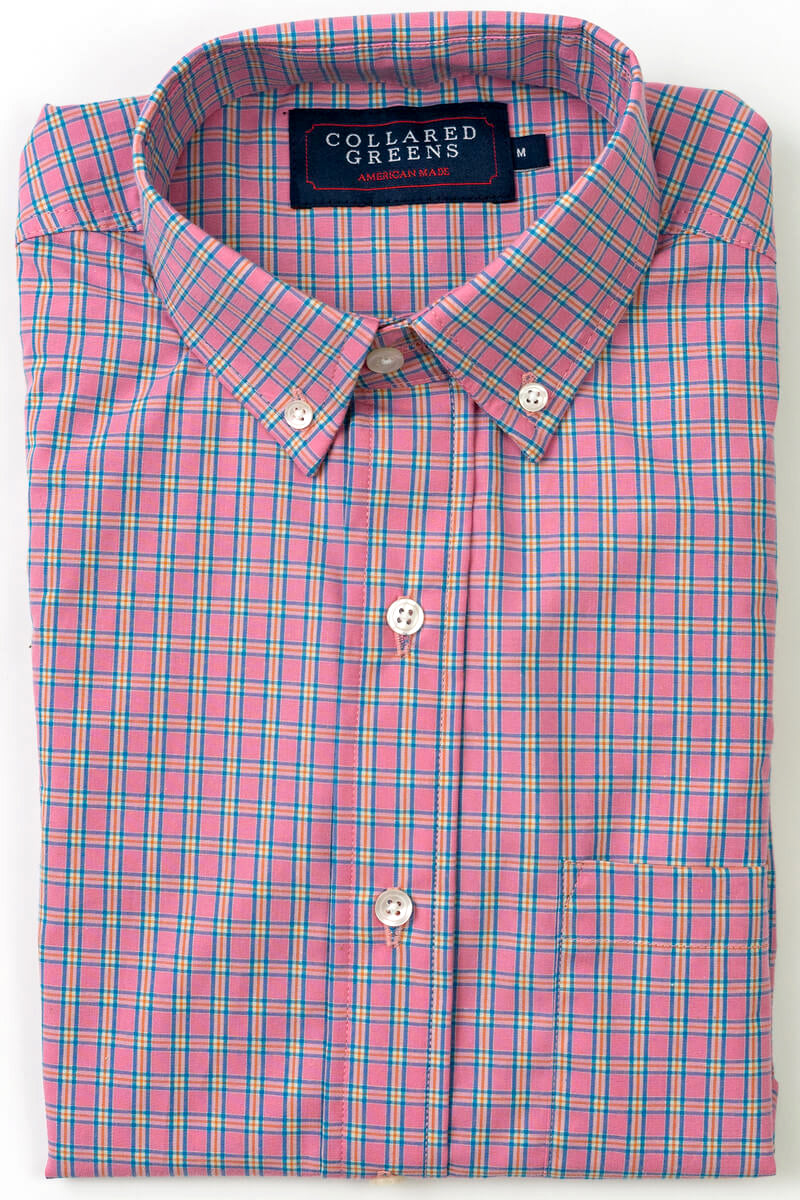 Cary: Brookline Button Down - Pink/Blue