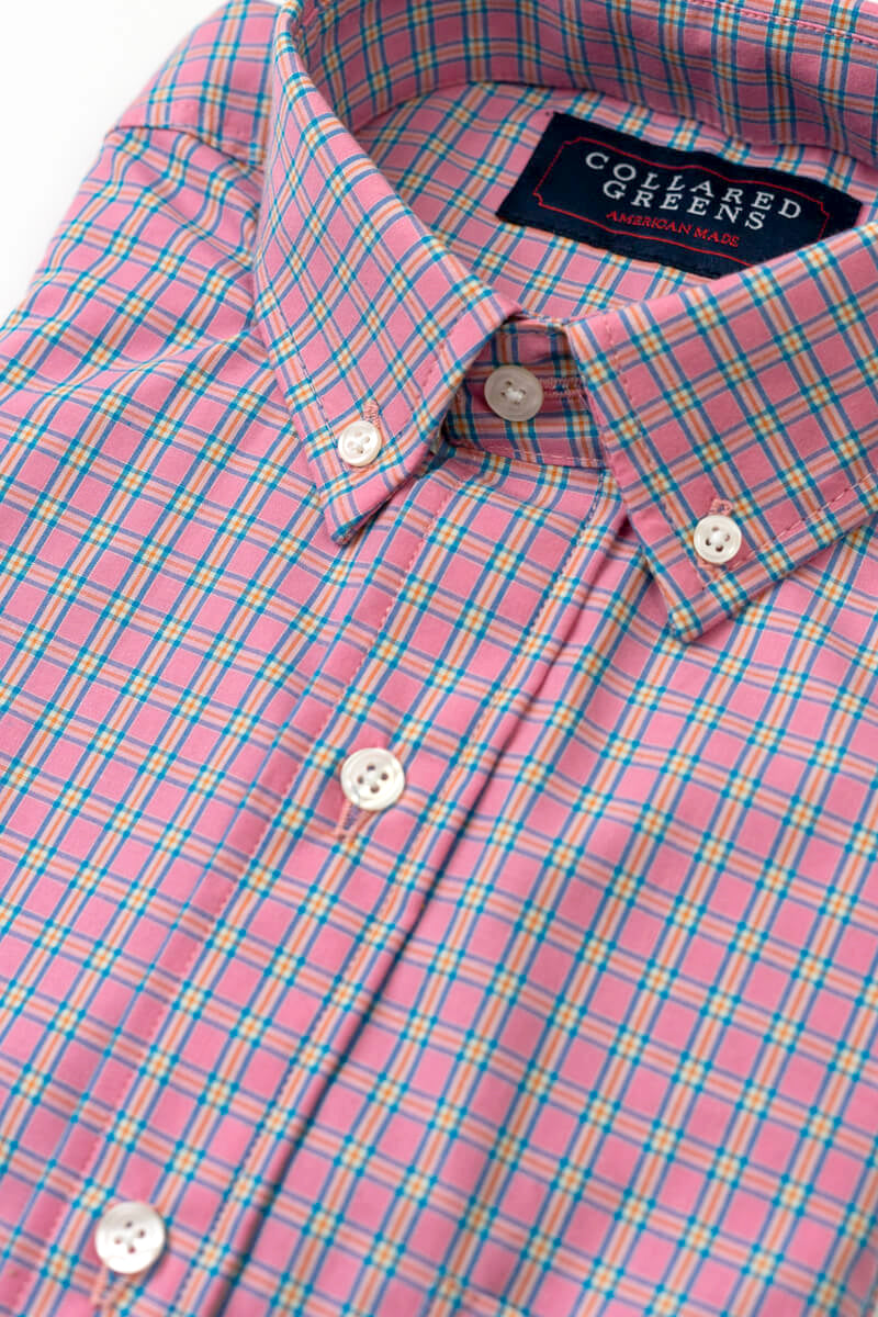 Cary: Brookline Button Down - Pink/Blue