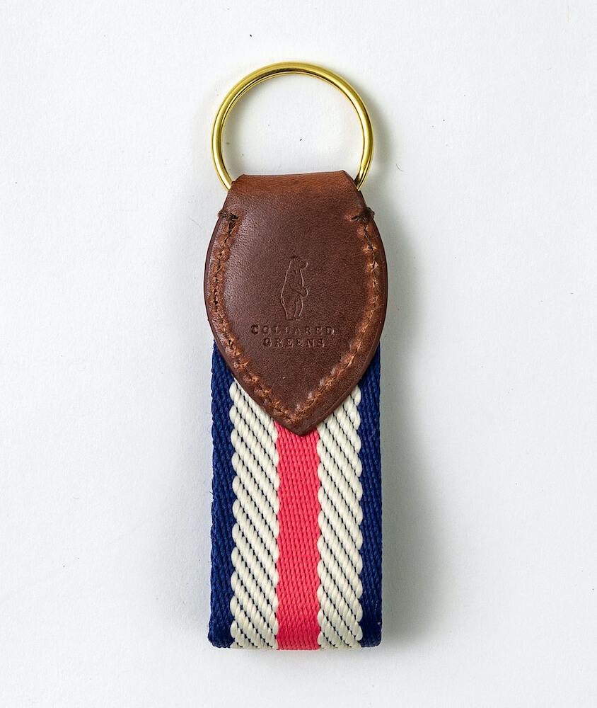Dockside: Key Chain - Coral/White/Navy