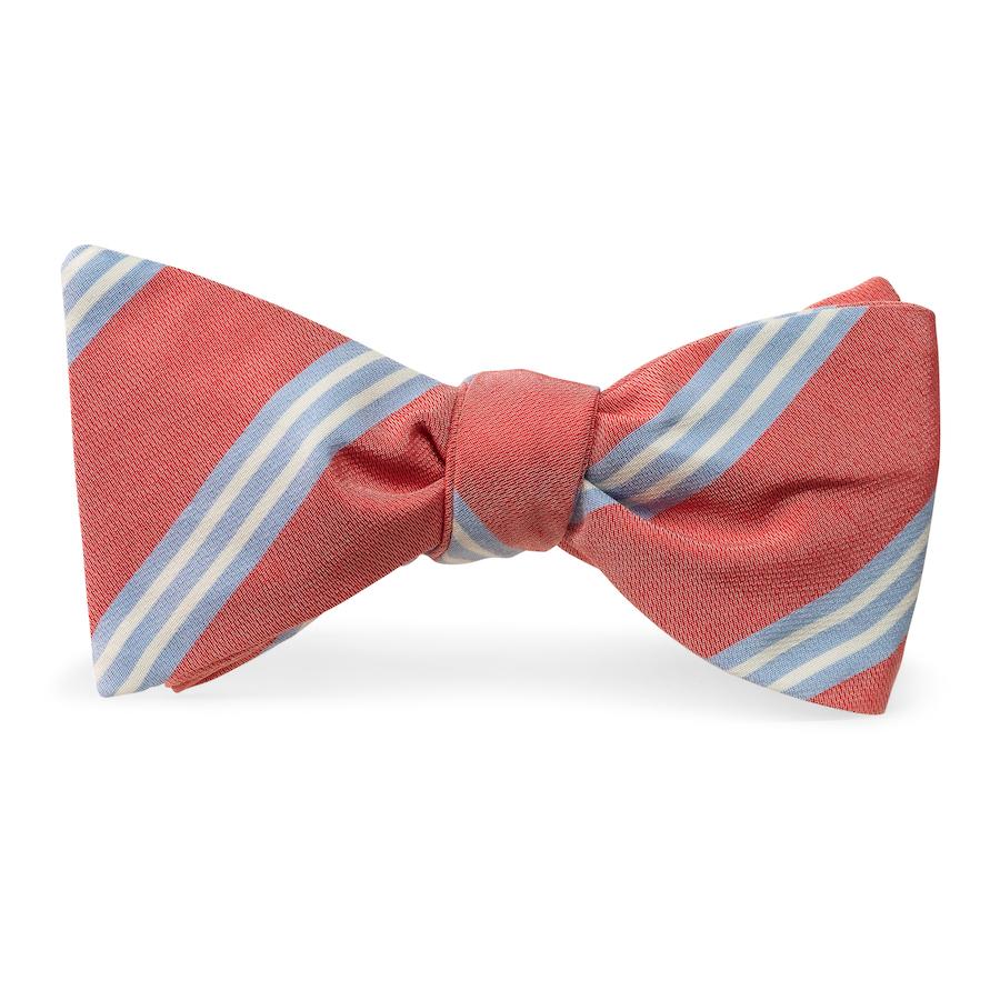 Exmore: Bow Tie - Coral/Light Blue