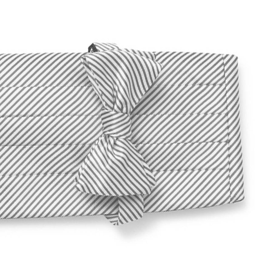 Signature Stripe: Cummerbund Set - Gray