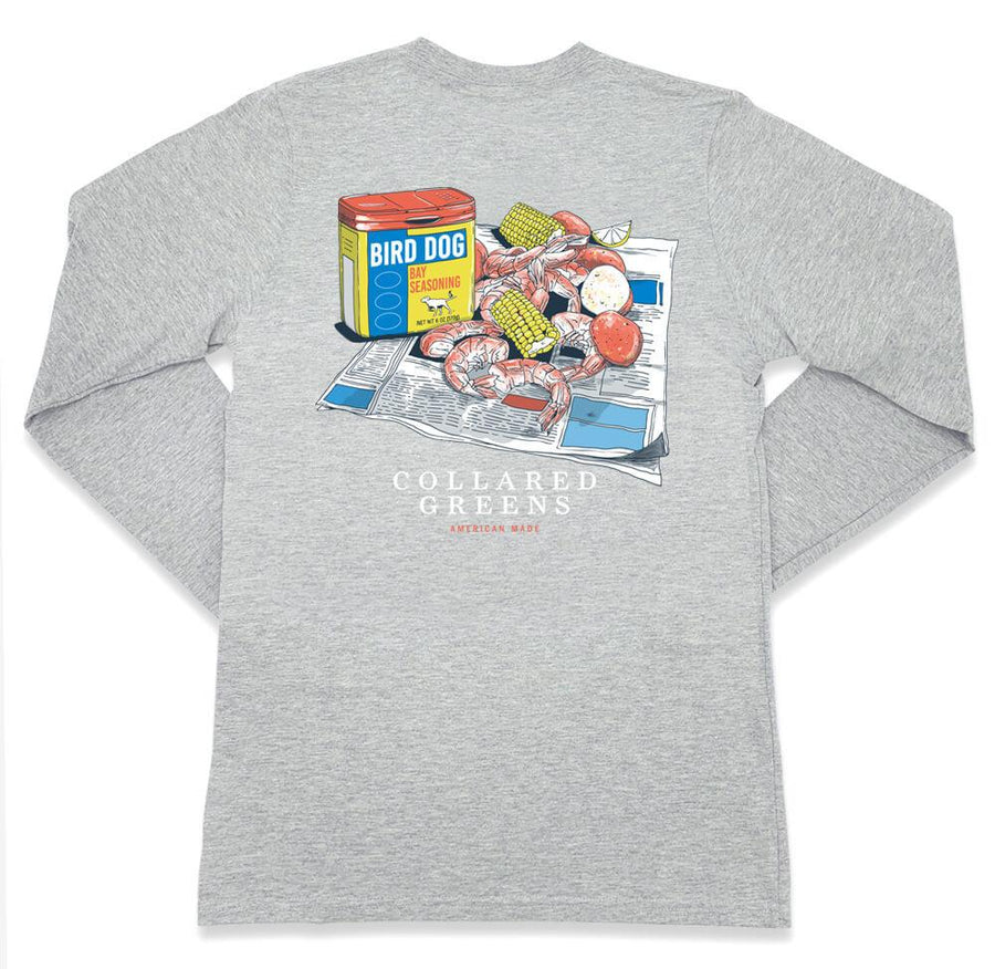 Lowcountry Boil: Long Sleeve T-Shirt - Gray