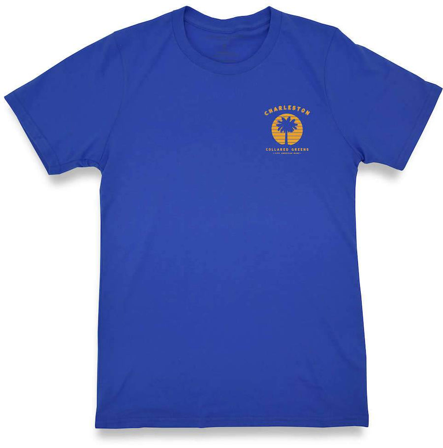 Vintage Sunset: Short Sleeve T-Shirt - Harbor Blue