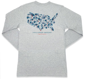 Flies Forever: Long Sleeve T-Shirt - Gray