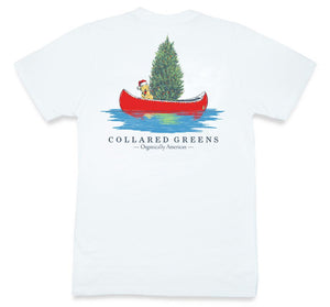 Christmas Canoe: Short Sleeve T-Shirt - White