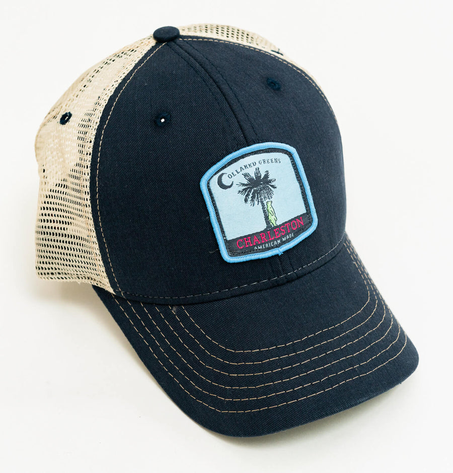 Palmetto Moon Bear: Badged Trucker Cap - Navy