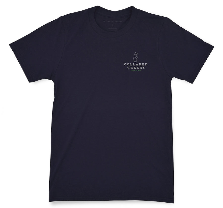 Oysters and Hot Sauce: Short Sleeve T-Shirt - Navy