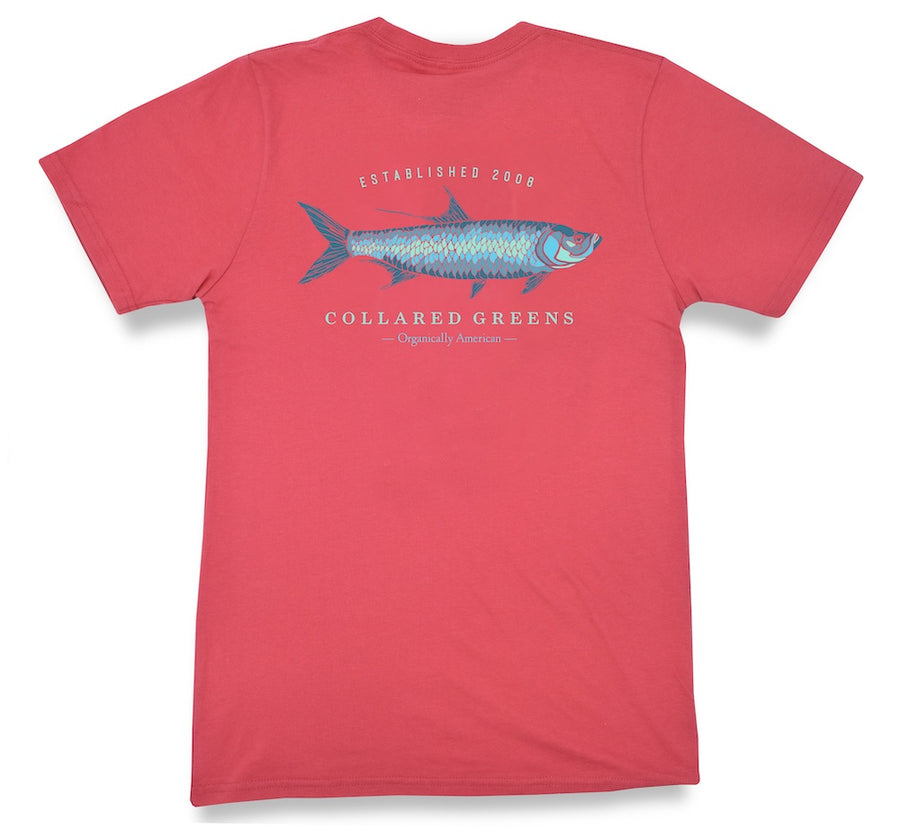 Tarpon Time: Short Sleeve T-Shirt - Coral