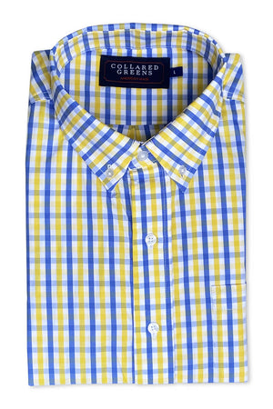 Norwood: Brookline Button Down Shirt - Blue/Yellow