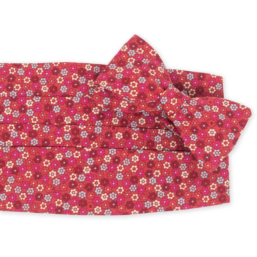 Arcadia: Carolina Cotton Cummerbund Set - Red