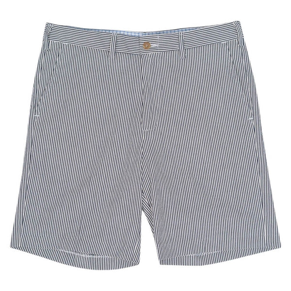 Shem Creek: Seersucker Shorts - Navy – Collared Greens