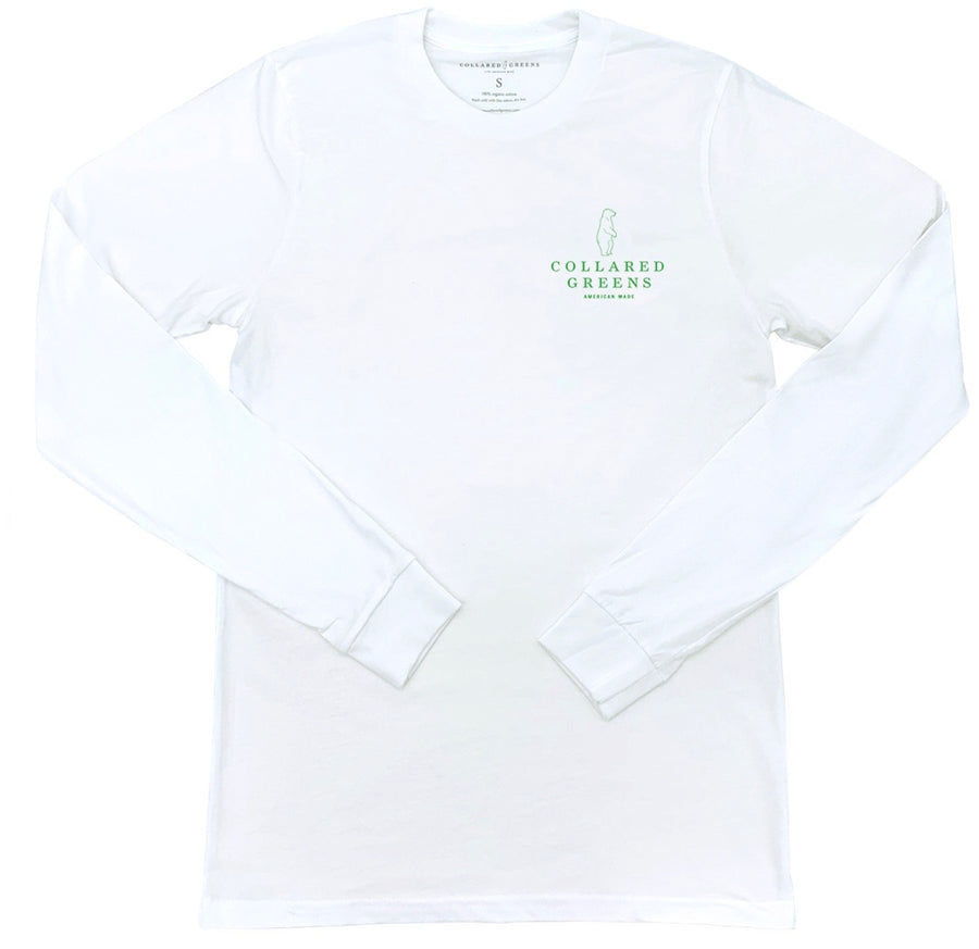 Green Dog: Long Sleeve T-Shirt - White (S)