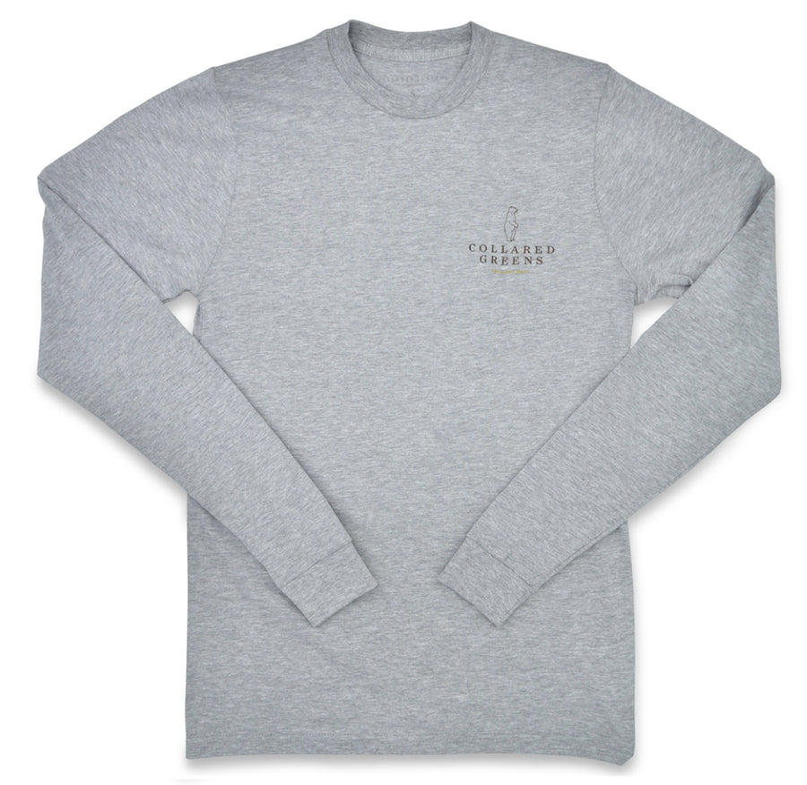 Camo Mallard: Long Sleeve T-Shirt - Gray