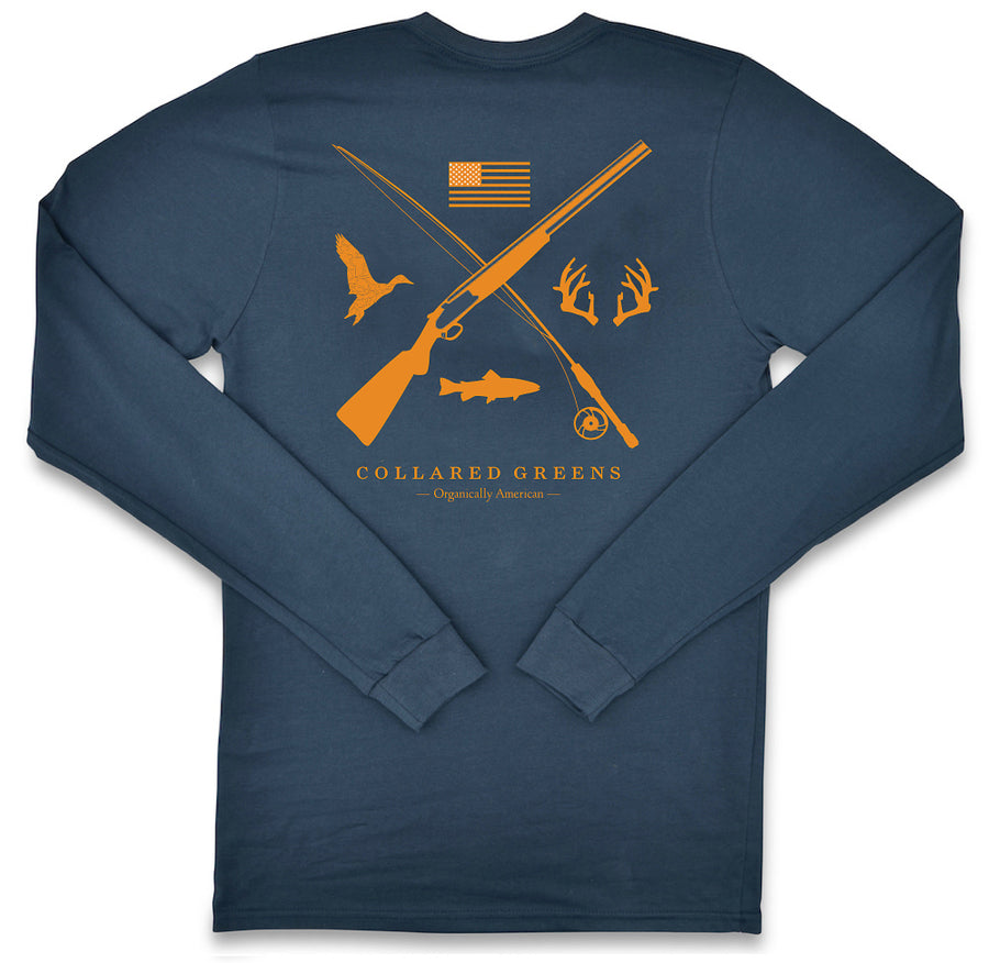 Field & Stream: Long Sleeve T-Shirt - Steel Blue – Collared Greens