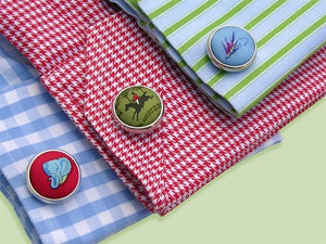 Mahi Madness: Cufflinks - Fuchsia