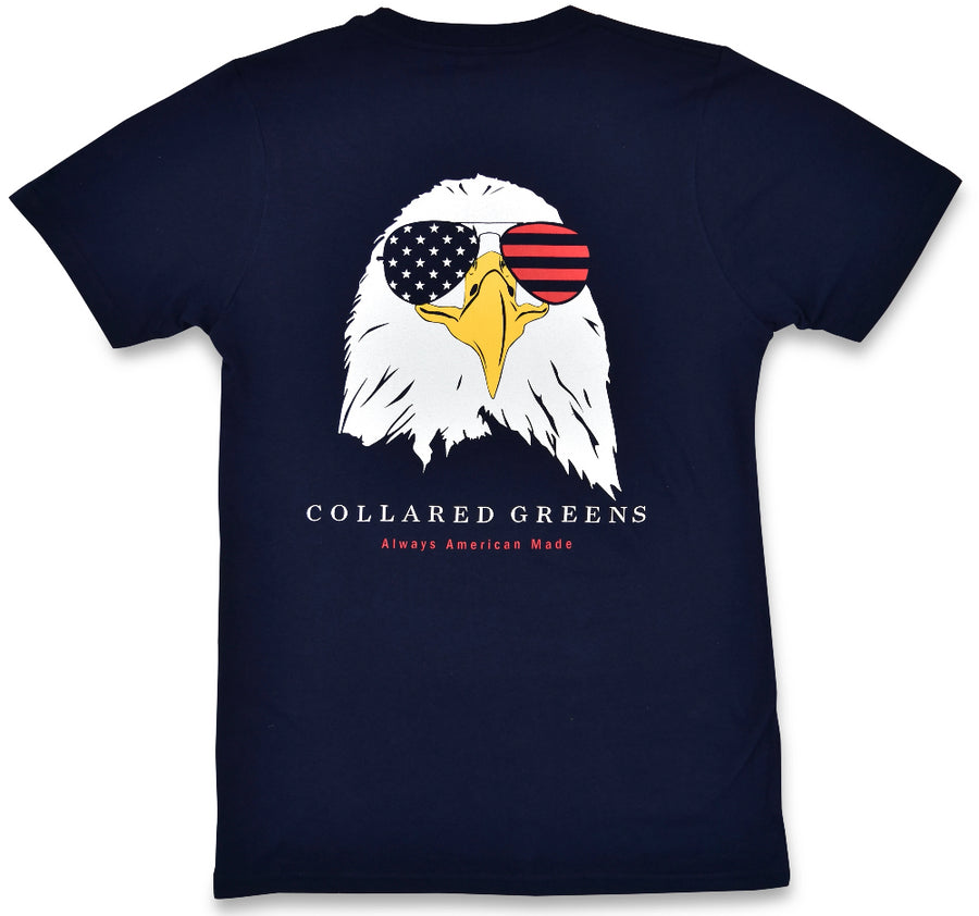 Bald Eagle: Short Sleeve T-Shirt - Navy