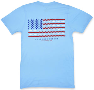 Trout Flag: Short Sleeve T-Shirt - Carolina (M)
