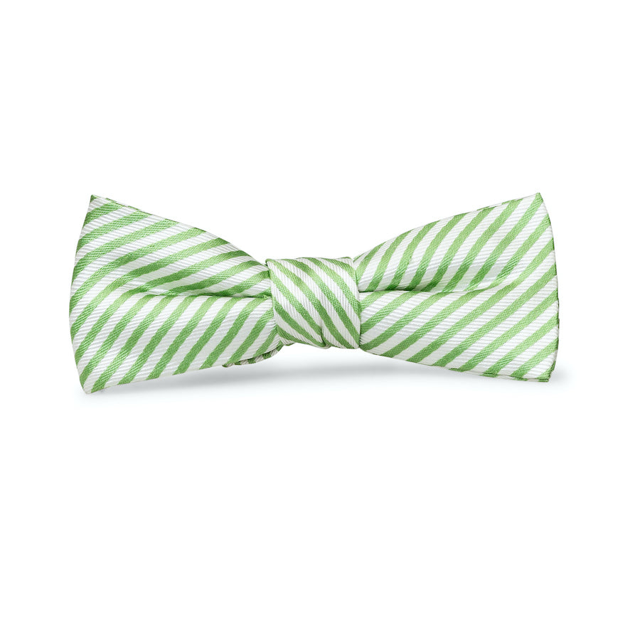 Signature Stripe: Boys Bow Tie - Green