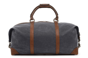 Twain: Duffel - Waxed Canvas - Cobalt