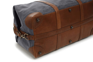 Twain: Duffel - Waxed Canvas - Cobalt