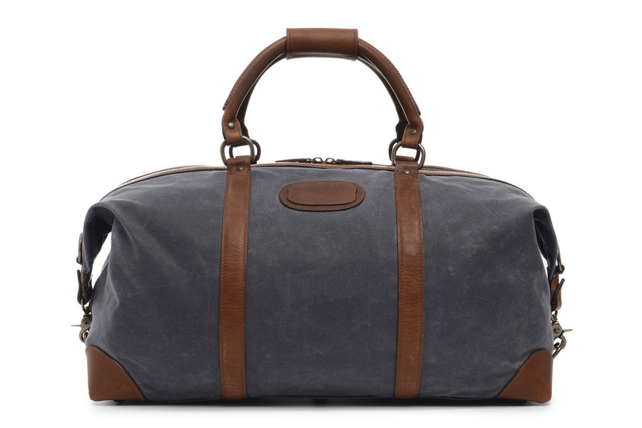 Twain: Duffel - Waxed Canvas - Cobalt