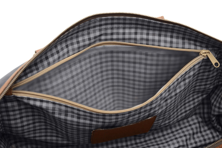 Twain: Duffel - Waxed Canvas - Cobalt