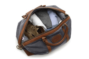 Twain: Duffel - Waxed Canvas - Cobalt