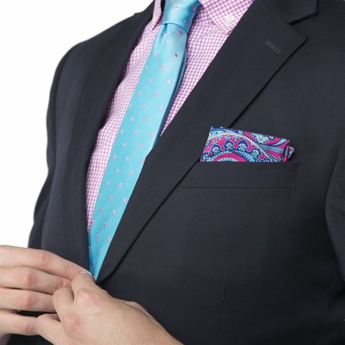 Welcome Ashore: Pocket Square - Coral