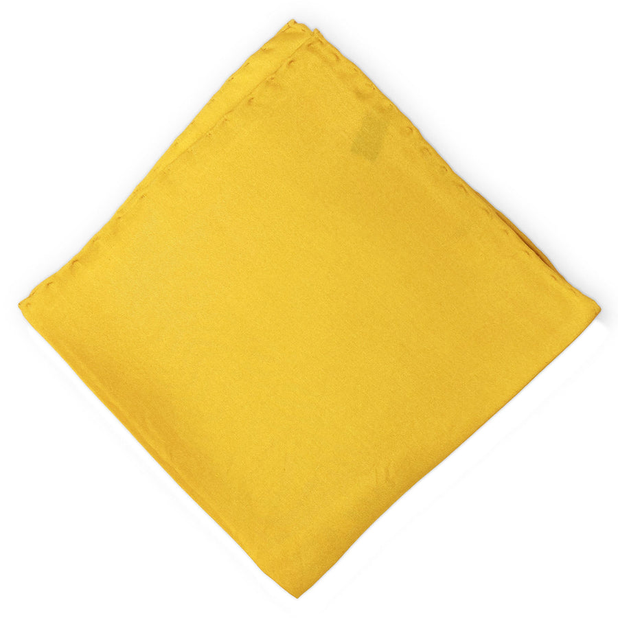Solid: Silk Pocket Square - Curry